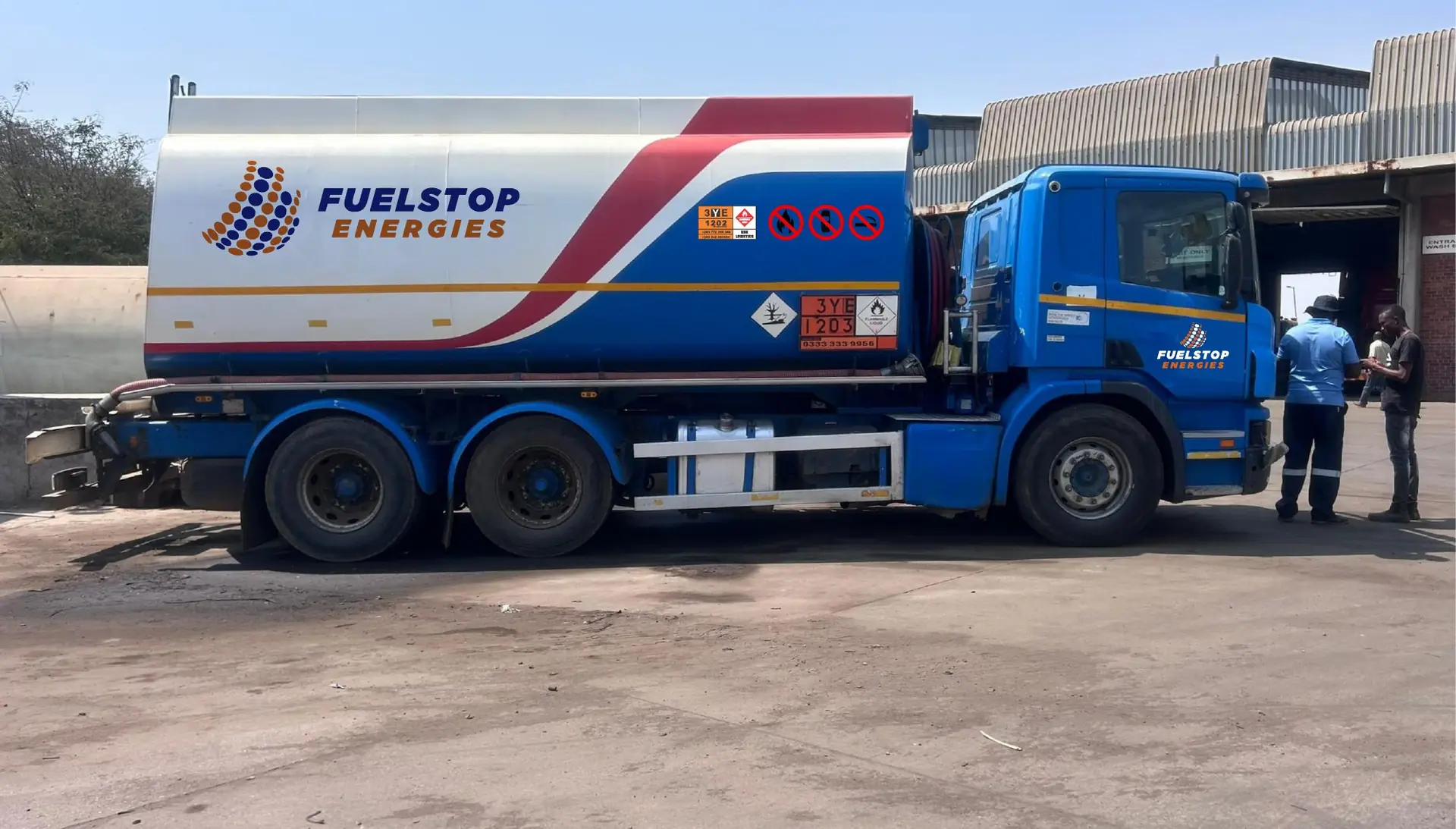 Fuelstop Energies tanker in company livery